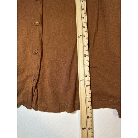 SKIMS Copper Soft Lounge Long Sleeve Pajama‎ Top Button Women's XL - Picture 10 of 12